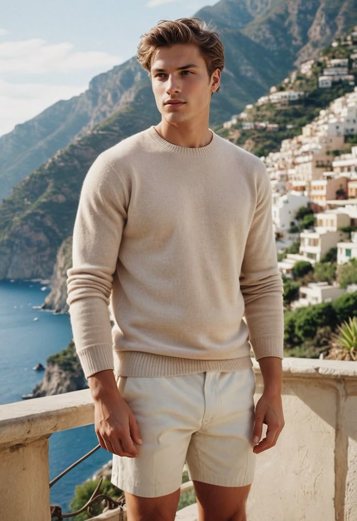 Men’s cashmere turtleneck sweater folded inside gift box with ribbed collar and cuffs.